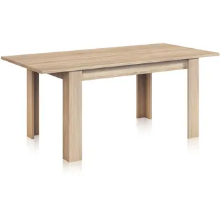 Habitdesign, ausziehbarer Esstisch, Wohnzimmer- oder Küchentisch, mit Platz für 6 Personen, Ausführung in kanadischer Eiche, Masse: 140–190x78x90 cm (BxHxT), Modell Kendra