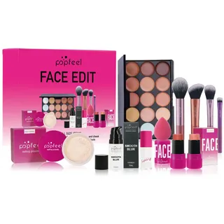 FantasyDay Xmas Make-Up Sets Adventskalender 2025 Multifunktions Kosmetik Schminkkoffer Mädchen Makeup Geschenkset - Schminke Kit mit Lidschatten Palette Lippenstift Concealer Puder Rouge Mascara