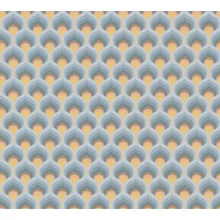 A.S. Création Retro-Tapete 0,53 x 9 m Vliestapete Blau/Braun/Gelb 395383