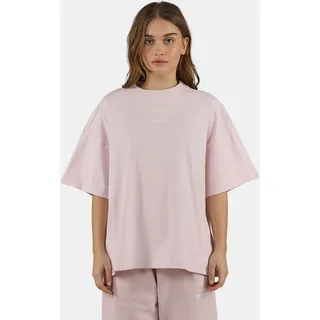 T-Shirt PEGADOR "Bracy Heavy Oversized Tee", Damen, Gr. S, washed powder pink weiß, Jersey, Obermaterial: 100% Baumwolle, unifarben, oversize normal, Rundhals, gerader Abschluss, Shirts T-Shirt, Baumwolle, oversize
