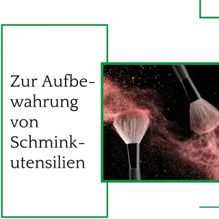 Novaliv Kosmetik Organizer klein Schubladen Organizer Badezimmer - 25 x 12 cm WEISS Make-up Pinselhalter – Aufbewahrung für Schminkpinsel Eyeliner Lippenstift Lipgloss Kosmetikpinsel Behälter - Weiß