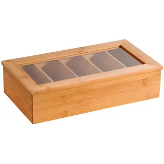 Kesper | Teebox, Material: Bambus, Maße: 36 x 20 x 9 cm, Farbe: Braun | 58900 13