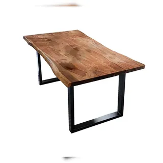 KAWOLA Lore 90 x 76 x 180 cm Akazie braun/schwarz
