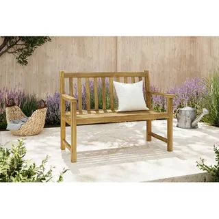 Ambia Garden Gartenbank , Akaziefarben , Holz , Akazie , vollmassiv , 120x90x61 cm , FSC 100% , Holzmöbel, Sitzgelegenheiten Holz, Holzbänke, Gartenbänke Holz
