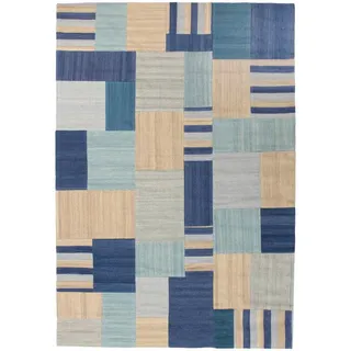 Kayoom Radical 315 Kurzflorteppich 80 x 150 cm Blau/Mehrfarbig