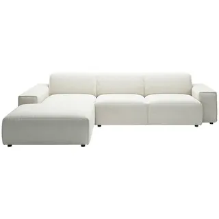 Pure Home Lifestyle Ecksofa , Weiß , Textil , Ottomane links, L-Form , 300x189 cm , Goldenes M, Made in EU, Oeko-Tex® Standard 100, DGM-Emissionslabel , seitenverkehrt erhältlich, Hocker erhältlich , Wohnzimmer, Sofas & Couches, Wohnlandschaften, Ecksofas