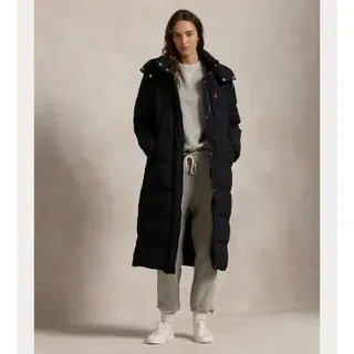 Polo Ralph Lauren für Damen. 211941005002 Daunenmantel mit Kapuze (S), Schwarz, Lässig, Baumwolle