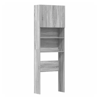 vidaXL Waschmaschinenschrank Grau Sonoma 64x24x190 cm Holzwerkstoff