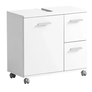 Schildmeyer Palermo Waschbeckenunterschrank 158814, Mattweiß, 65,1 x 32,0 x 60,0 cm