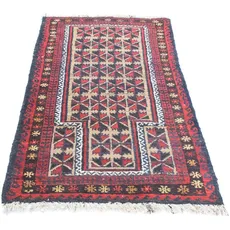 morgenland Wollteppich »Belutsch Teppich handgeknüpft blau«, rechteckig, handgeknüpft, blau