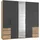 Drehtürenschrank Level by fresh to go 250 x 236 x 58 cm Grau