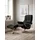 Relaxsessel Mayfair Leder 92 x 103 x 79 cm Schwarz mit Hocker