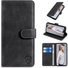 xinyunew Wallet Serie Handyhülle für Xiaomi Redmi Note 12 Pro 5G Hülle Leder Flip Case Cover Schutzhülle für Xiaomi Redmi Note 12 Pro 5G Tasche, Schwarz