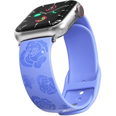 Damen Sportband Kompatibel mit Apple Watch Armband 38mm 40mm 41mm 42mm 44mm 45mm 49mm Designer Rose Floral Gravierte Ersatzband für iWatch Ultra SE Serie 8 7 6 5 4 3 2,Blau