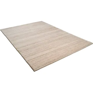 Wollteppich THEKO "Royal Berber Uni" Gr. 4, beige (natur grau), B:160cm H:18mm L:230cm, Schurwolle, Teppiche, Wollteppich, Berber Optik, reine Wolle, ideal im Wohnzimmer & Schlafzimmer