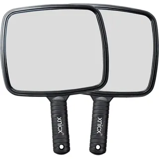 xnicx 2 Packungen Handspiegel,Professioneller Handspiegel mit Griff,Friseure Rasierspiegel Kosmetikspiegel,Reise Kleiner Handspiegels für Reisen Schminks Festival Essentials Schwarz,31cm X 20.1cm