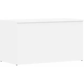 vidaXL Aufbewahrungstruhe 84/42/46 cm, aus Holzwerkstoff, in Weiß , 84x46x42 cm , Esszimmer, Bänke, Sitzbänke