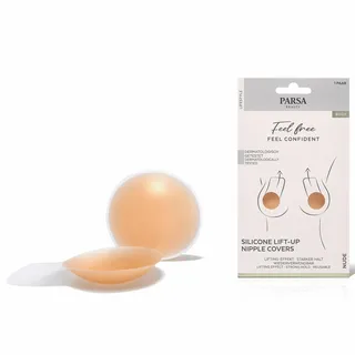 PARSA Beauty Lift-up Silicone Nipple Cover (1 Paar, Nude) – Unsichtbare BH-Alternative für A-D Körbchen – Wiederverwendbar & wasserresistent – 100% Blickdicht – Nippel Cover mit Laschen zum Abziehen