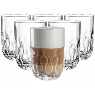 LEONARDO Gocce Latte Macchiato Glas 0,39 l 6-tlg.