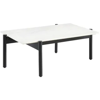 Livetastic Couchtisch , Schwarz, Weiß , Holz, Stein , Akazie , vollmassiv , Holz , rechteckig , rund , 40x65x100 cm , Holzmöbel, Holztische, Wohnzimmertische Holz, Couchtische Holz