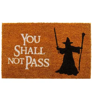 getDigital You Shall Not Pass Fußmatte - Türmatte mit berühmter Fantasy-Szene - Kokosfaser