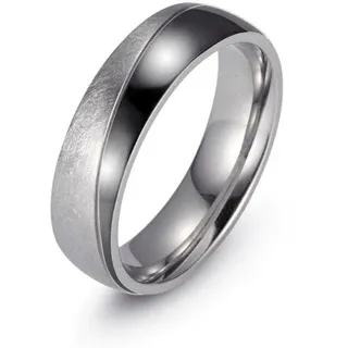 Trauring FIRETTI "Schmuck Geschenk "LIEBE" mit Vertiefung, ca. 7,0mm breit" Gr. 62, schwarz (edelstahlfarben, schwarz), Fingerringe, Damen, 62, Edelstahl, 7mm, Trauring