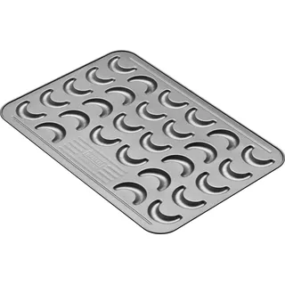 Original Kaiser Vanillekipferl Backblech für 28 Vanillekipferl, Plätzchenform, zeitsparendes Kipferlblech, antihaftbeschichtet, zum Keksebacken für Weihnachten