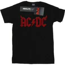 AC/DC, Jungen, Shirt, Jungen Horns Logo TShirt, Schwarz, (128)