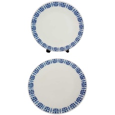 2er Set Kuchenteller 20,3 cm 100 Jahre Bareuther Waldsassen blau Band