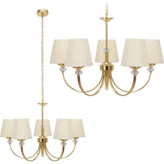 tooLight Pendellampe App1014-5Cp Kristall 5-Lichtquelle E14 15X68X43Cm - Gold