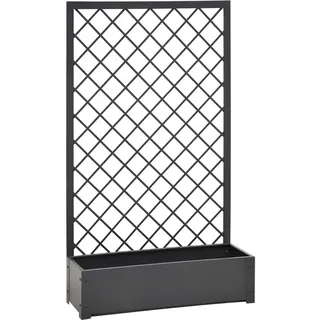 Pflanzer IN Metall Mit Rankgitter 90X32XH150CM Anthrazit