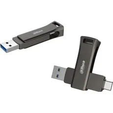 Dahua USB-P629-32-256GB USB flash drive USB Type-A / USB Type-C 3.2 Gen 1 (3.1 Gen 1) (256 GB, USB 3.2, USB A, USB C), USB Stick, Schwarz