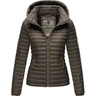 Marikoo Damen Jacke Übergangsjacke Steppjacke Kapuze Löwenbaby Anthrazit Gr. 36 - S - Dunkelgrau