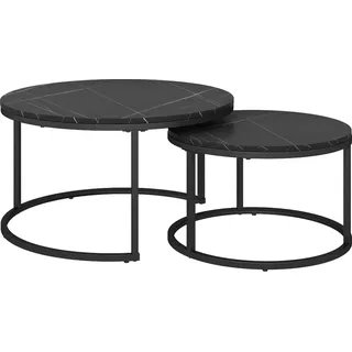 Couchtisch-Set Vicco Montreal Schwarz 77 x 40 cm 2 Teile, Model 41521 - Schwarz