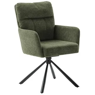 MCA Furniture Esszimmerstuhl UTICA Polyester grün 2er Set