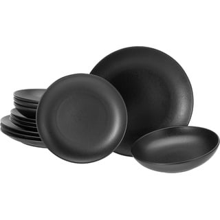 CreaTable CreaTable, Geschirrset, Magic Black (12 Stück)