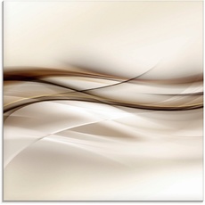 Bild Glasbild »Braune abstrakte Welle«, Muster, (1 St.), braun