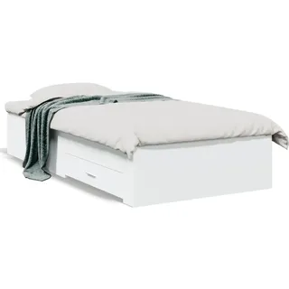 vidaXL Bettgestell mit Schubladen Weiß 160x200 cm Holzwerkstoff