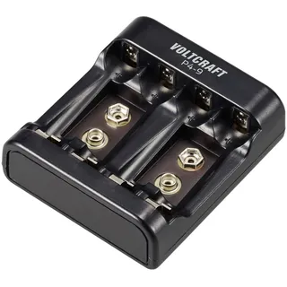 VOLTCRAFT P4-9 Rundzellen-Ladegerät NiMH Micro (AAA), Mignon (AA), 9 V Block
