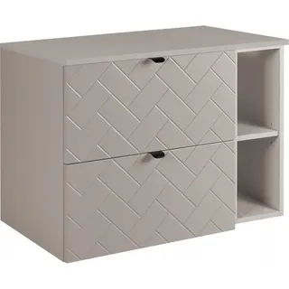 RODAN | Waschbeckunterschrank 80 cm - Beige Matt - Badezimmerschränke - Badmöbel - Waschbecken Unterschränke - Arbeitsplatte - Beige Bücherregal - Beige