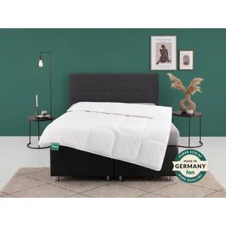 fan Baumwollbettdecke »Kansas, Bettdecken für Sommer und Winter, Decke« warm Füllung 100% Baumwolle 1 Stk. tlg. Bettdecke 135x200 cm, 155x220 cm und weiteren Größen, Made in Germany, weiß