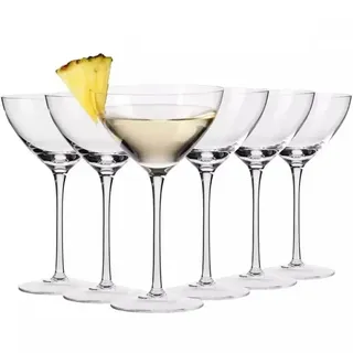 KIAPPO Martini-Glas set 6 teilig - Modern Trinkgläser - Espresso Martini Gläser - Martinigläser - Coupette Gläser - 250 ml