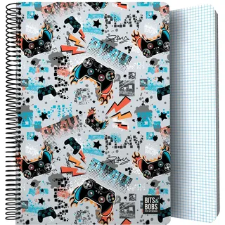 Grafoplás | Notizbuch aus Kunststoff, 80 quadratische Blätter, 4 x 4, 90 g, Folio-Größe, Spiralbindung, Design Bits&Bobs Pop Up Design Play | FSC-zertifiziert