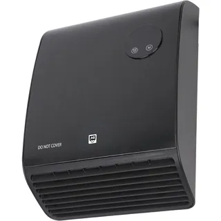 SHX Badezimmer-Heizlüfter 2000 W | Thermostat mit Fernbedienung | wassergeschützt | sicher im Bad, Schwarz