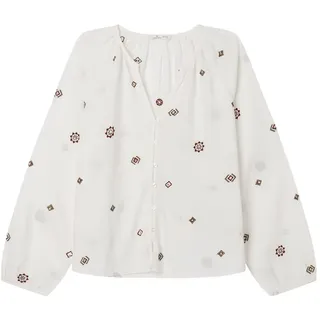 SPRINGFIELD Damen 1.Gym.m.Blusa Alg Dobby Bord Rec Bluse, bunt, 44