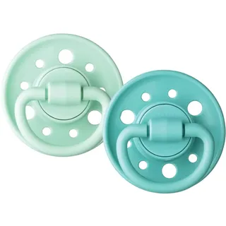 DODIE GAIA Runder Baby-Schnuller, 6-36 Monate, Grün, 2 Stück