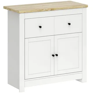 Homcom Sideboard 79 x 80 x 35 cm Weiß