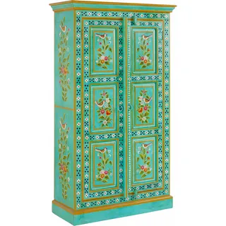 OTTO home Stauraumschrank Prem 87 x 152 x 38 cm Grün / Bunt