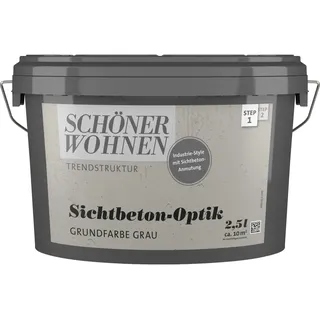 Schöner Wohnen Trendstruktur Sichtbeton-Optik Grau 2,5 l