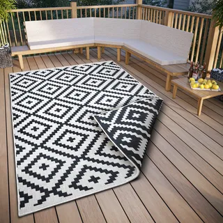 OTTO home Teppich »Ronda Wendeteppich« rechteckig 5 mm Höhe Sisal-Optik, Flachgewebe, In- und Outdoor, geometrisches Boho Design,